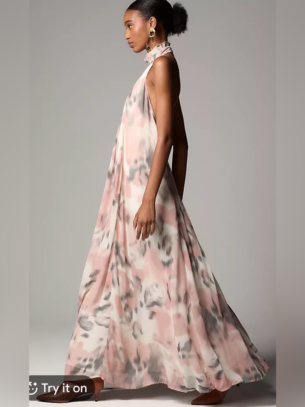 Maeve Halter Sheer Printed Maxi Dress Sz Medium NWT! - Picture 2 of 12